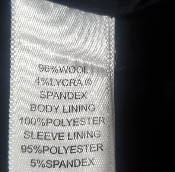 Banana Republic Wool Black Stretch 2 Button Fitted Blazer Suit Jacket Size 2 - Picture 9 of 10